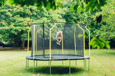 Plum 10ft Junior Trampoline and Enclosure with Safety Net - Indoor & Outdoor Trampoline for Ages 6-14 Years